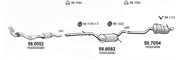ASSO ART4418 Exhaust System